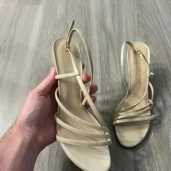 Stuart Weitzman Sandals Size 9 Color Champagne - Picture 3 of 7
